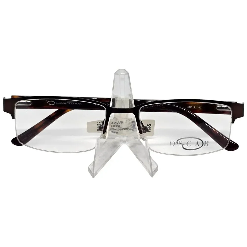 Oscar de la Renta OSM837WM Eyeglass Frames Semi Matte Brown 53-18-140 Half‎ Rim